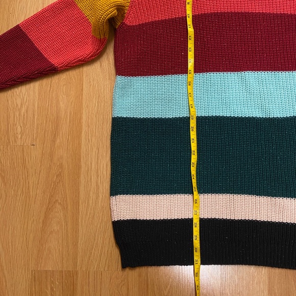 Farm Rio x Anthropologie Boldly Striped Sweater Pullover Dress - Picture 7 of 7